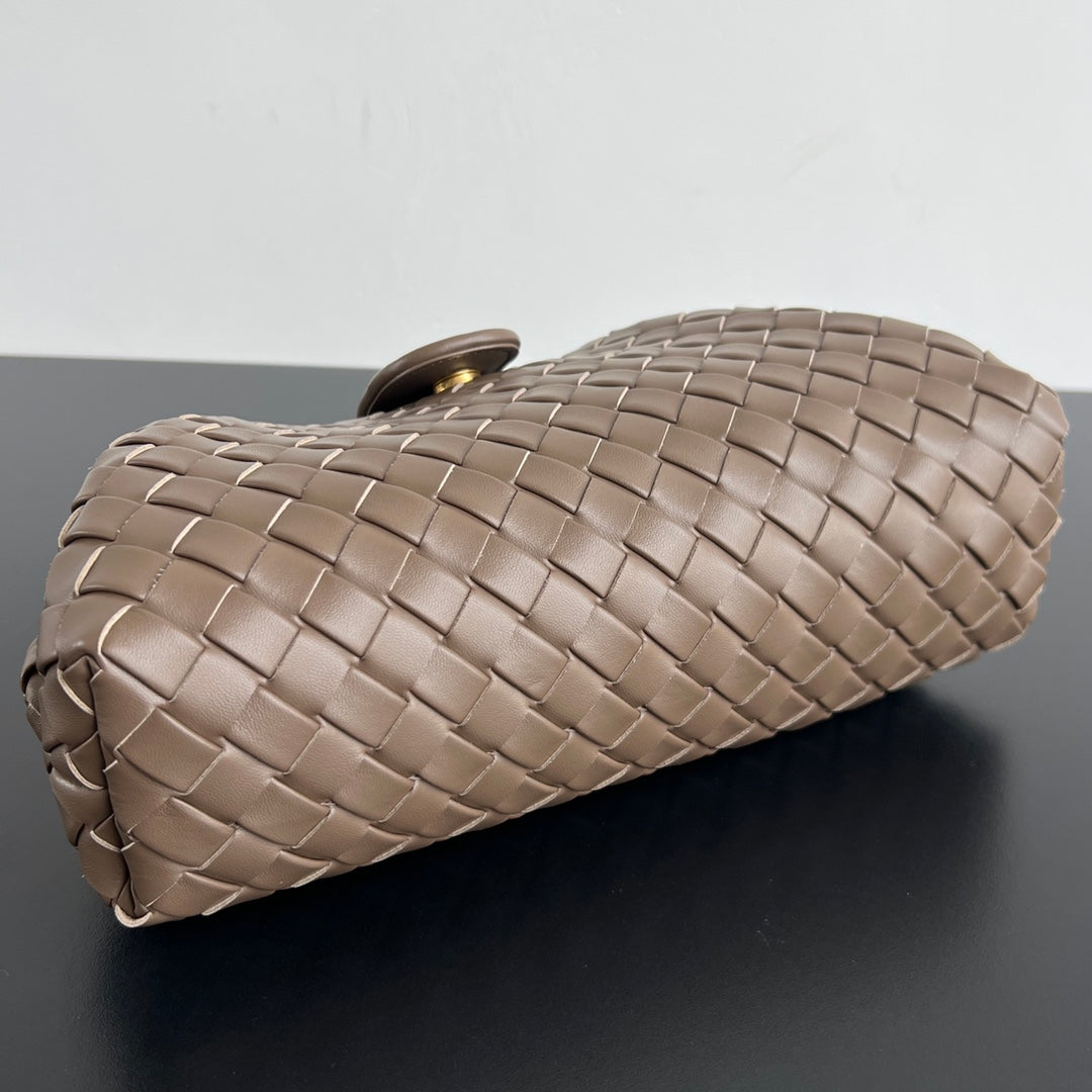 LAUREN 1980 BAG 31 IN WOOD BROWN LAMBSKIN GOLD STRAP