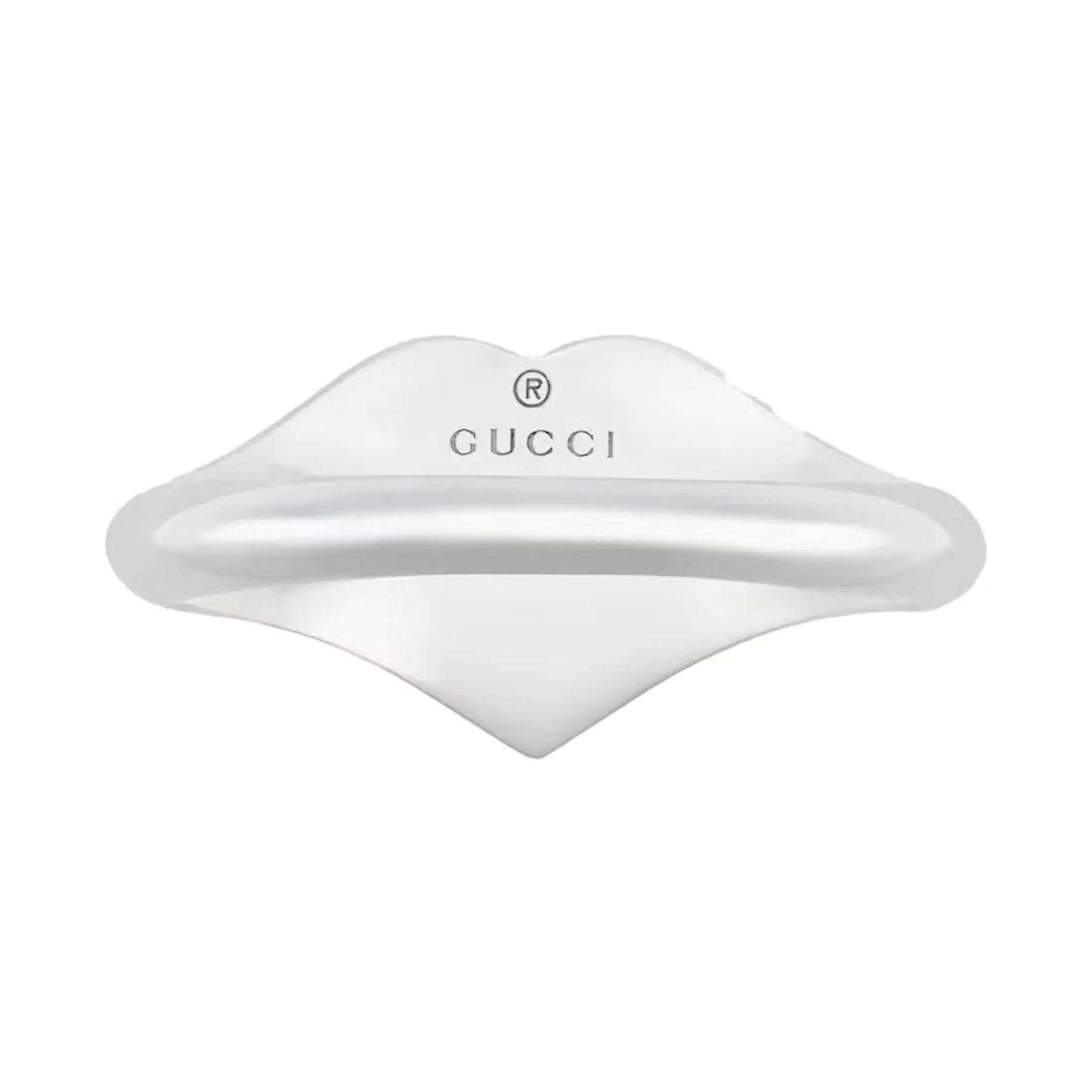Double Gucci Interlocking Gucci Blue Enamel Heart Ring