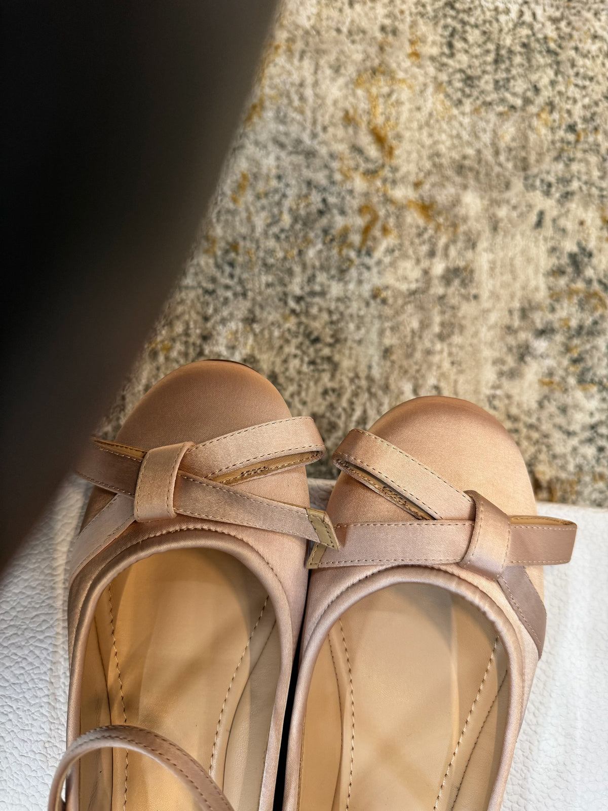 DIOR 25S LOVELY‑D BALLET FLAT 10MM IN NUDE SATIN