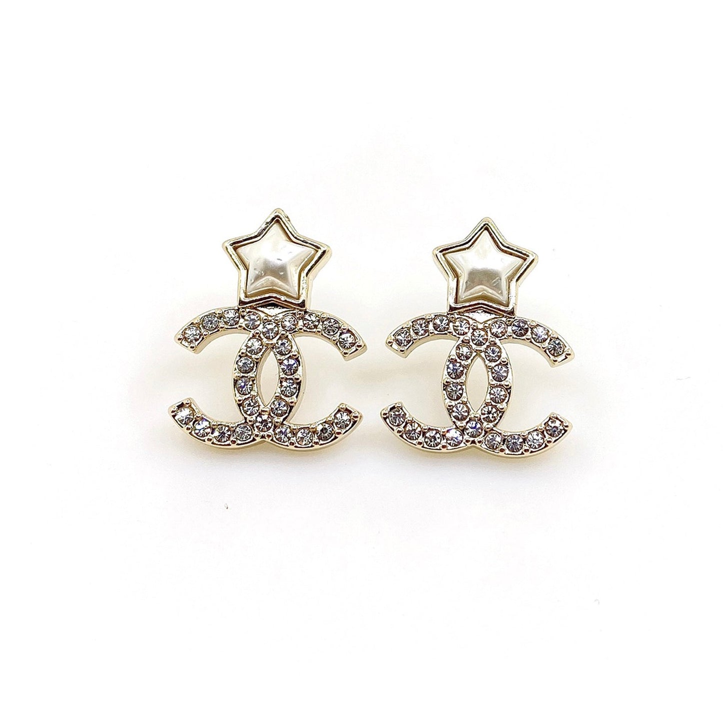 18K Chanel Star Crystals Earrings