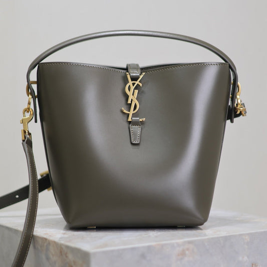 YSL 25S LE 37 MINI 20 IN DARK OLIVE CALFSKIN GOLD HARDWRE